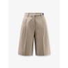 Cotton and linen shorts