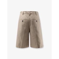 Cotton and linen shorts