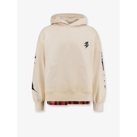Cotton sweatshirt with logo print on the front