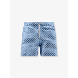 Nylon swim shorts with all-over micro-pattern