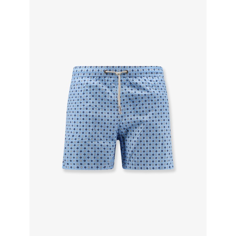 Nylon swim shorts with all-over micro-pattern
