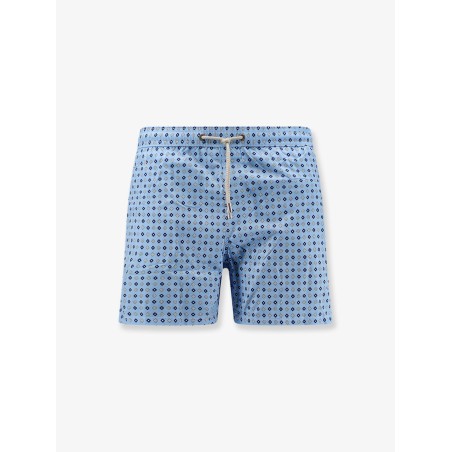 Nylon swim shorts with all-over micro-pattern