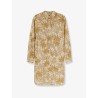 Long Panama cotton shirt with printed pattern