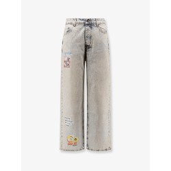 Cotton jeans with all-over print