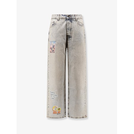 Cotton jeans with all-over print
