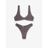 Nylon bikini with all-over rhinestones
