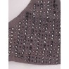 Nylon bikini with all-over rhinestones