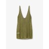 Crystal short dress with all-over rhinestones
