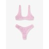 Bikini in nylon con strass all-over