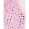 Bikini in nylon con strass all-over