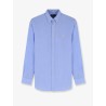 Linen shirt with embroidered logo on the front