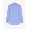 Linen shirt with embroidered logo on the front