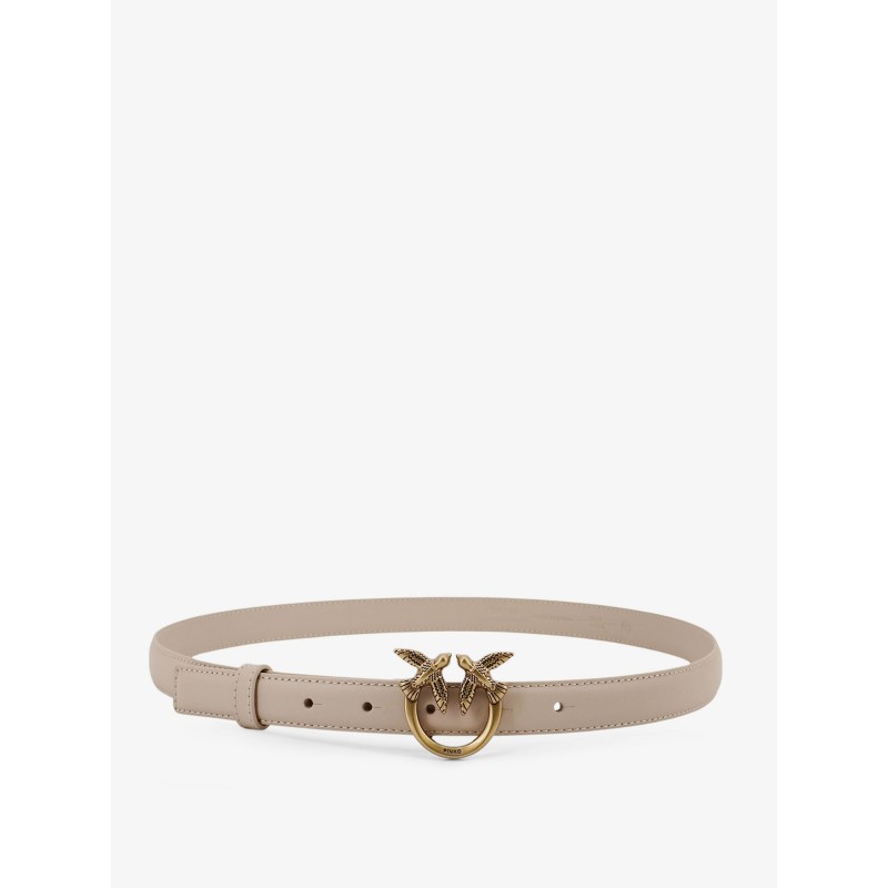 Berry leather belt