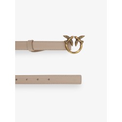 Berry leather belt