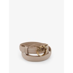Berry leather belt