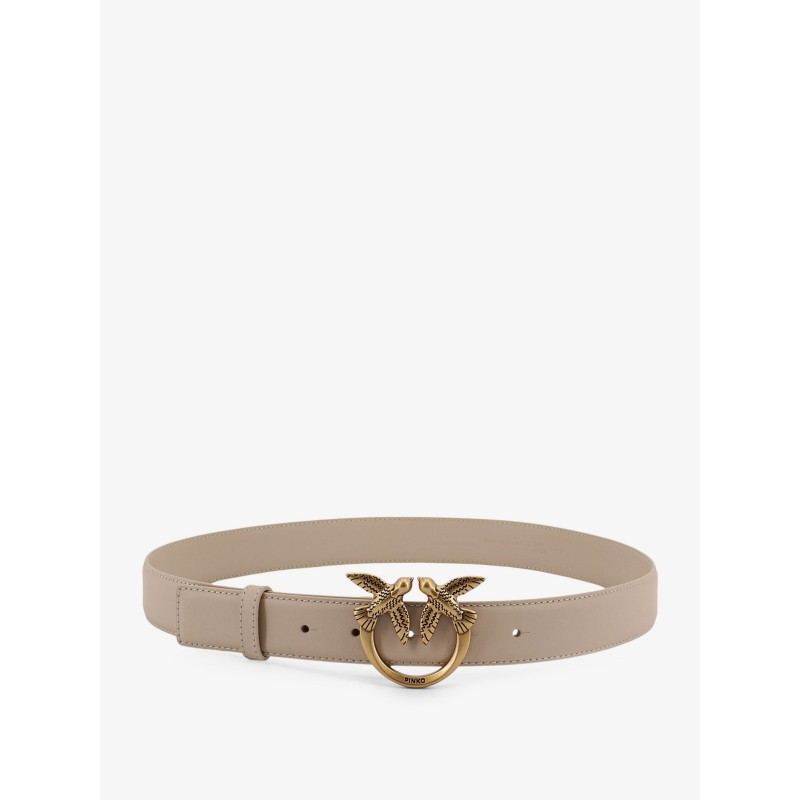 Berry leather belt