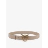 Berry leather belt