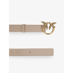 Berry leather belt