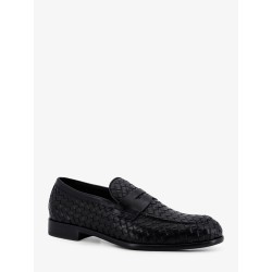 Adler leather loafers with woven pattern