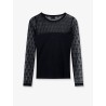 Love Birds lace jersey sweater