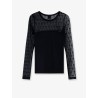 Love Birds lace jersey sweater
