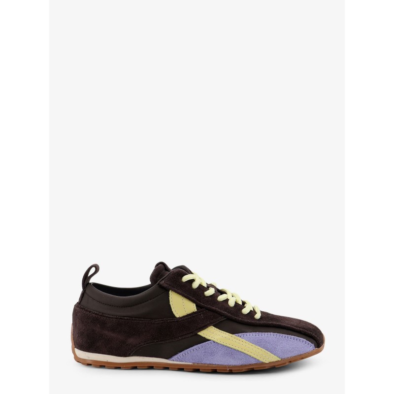 Leather and suede sneakers