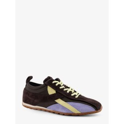 Leather and suede sneakers