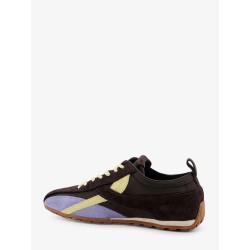 Leather and suede sneakers