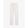 Denim trousers with metal Horsebit detail on the back