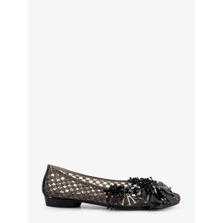 PVC ballerinas with beads on the front