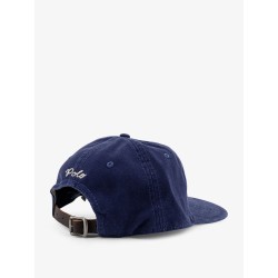 Denim hat with logo on the front