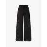 Denim trousers with lace detail on the side