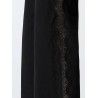 Denim trousers with lace detail on the side