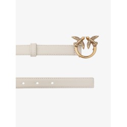 Berry leather belt