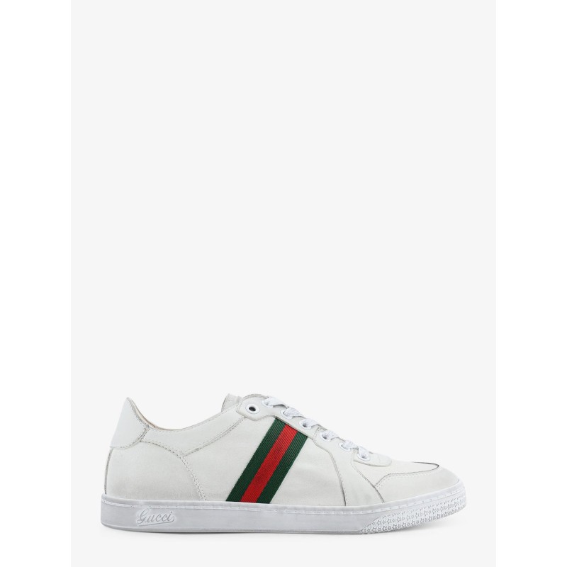 Stretch leather sneakers