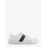 Stretch leather sneakers