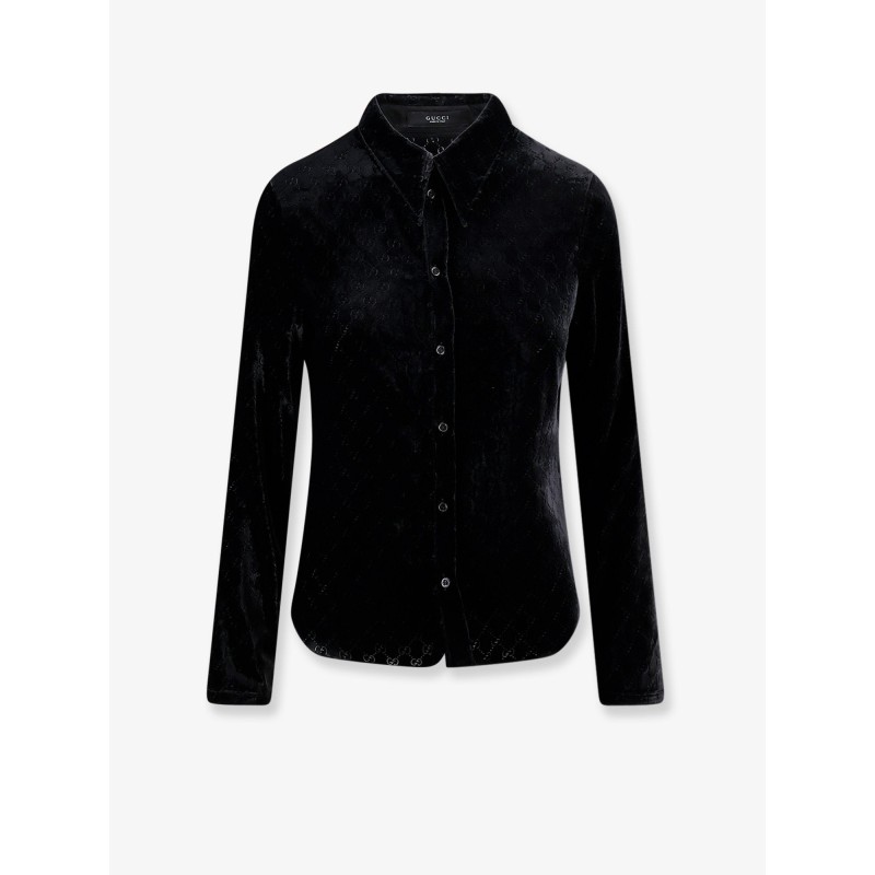 Stretch GG dévoré velvet shirt