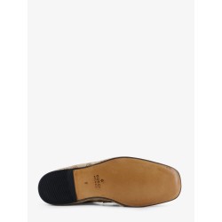 Vintage-effect GG fabric loafers