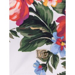 One-piece swimsuit with floral print