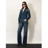 Denim shirt with embroidery
