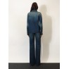 Denim shirt with embroidery