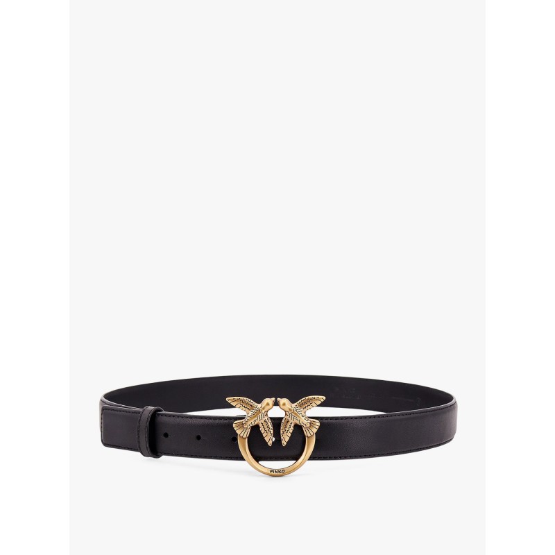 Berry leather belt