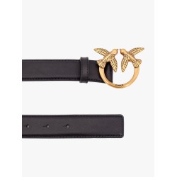 Berry leather belt
