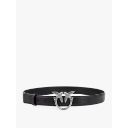Berry leather belt