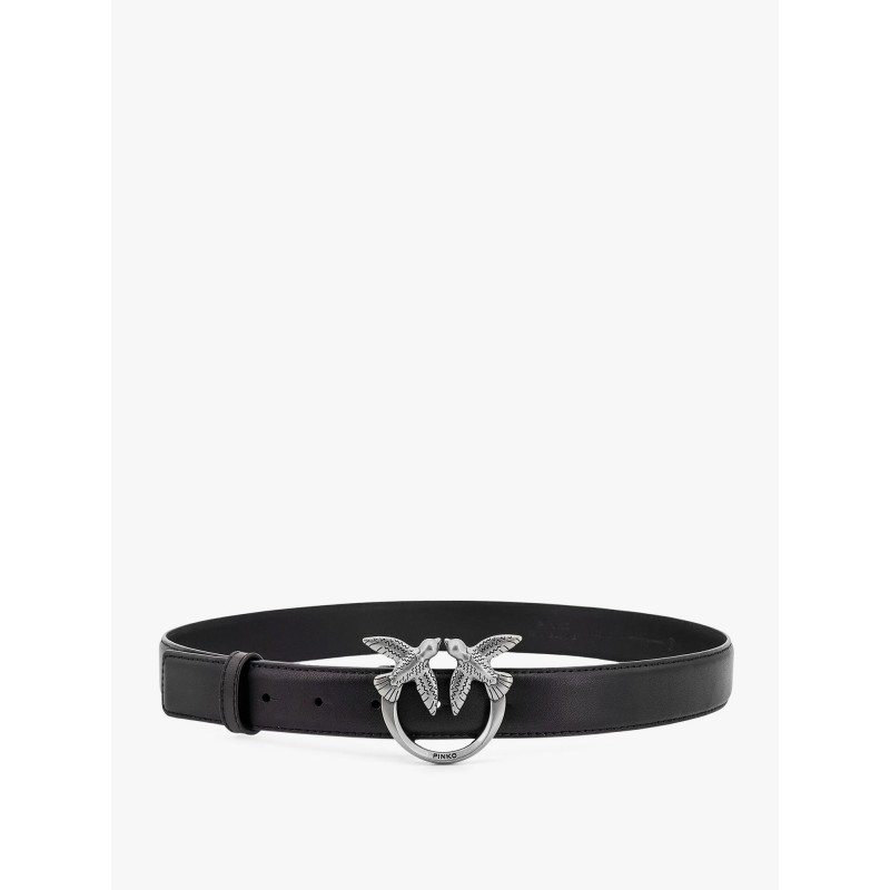 Berry leather belt