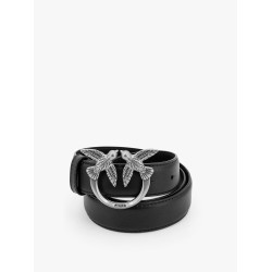 Berry leather belt