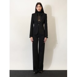 Technical stretch wool trousers