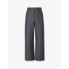 Relaxed linen, cotton and silk jeans
