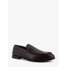 Leather loafers with metal FF logo
