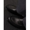 Leather loafers with metal FF logo